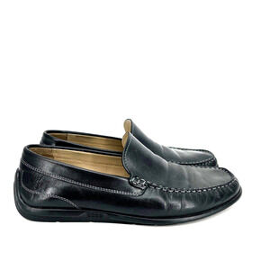 ECCO Shoes Mens 9 Extra Width Black Dallas‎ Moc Leather Slip On